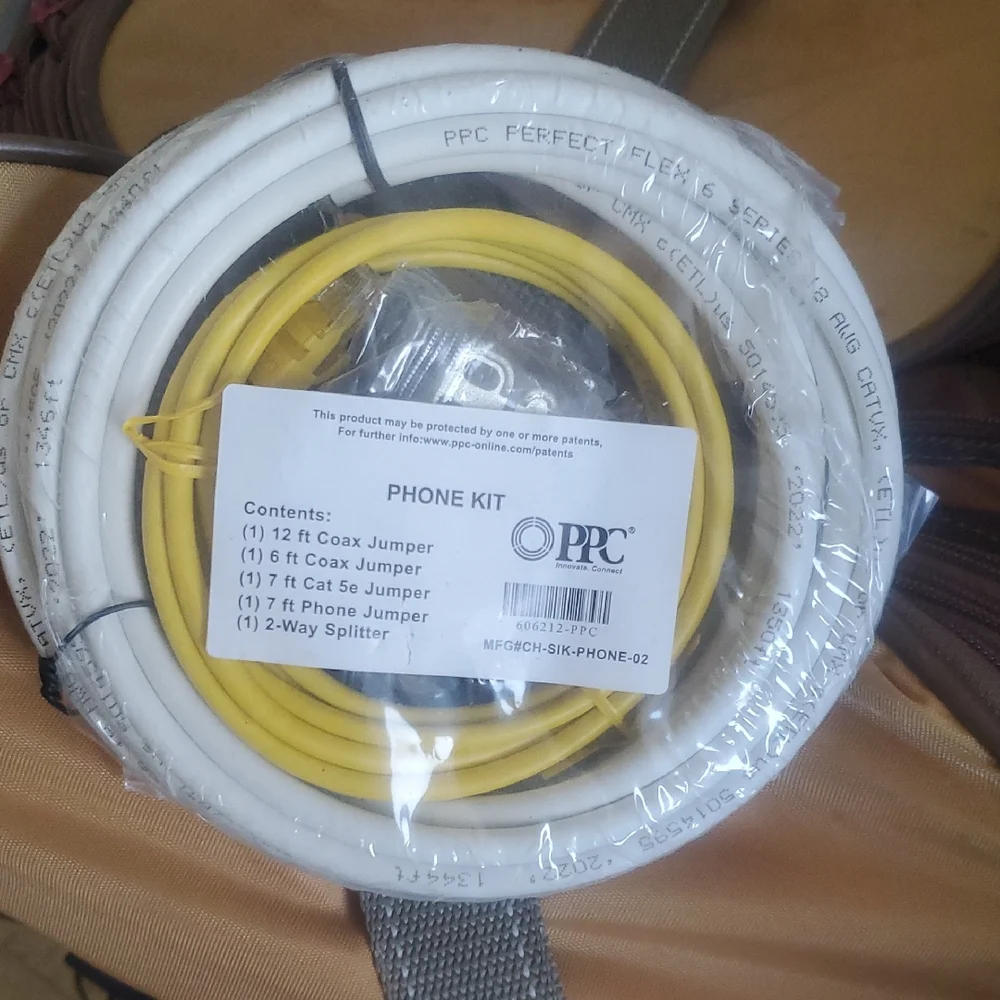 Phone Kit with White and Yellow Coax Jumpers